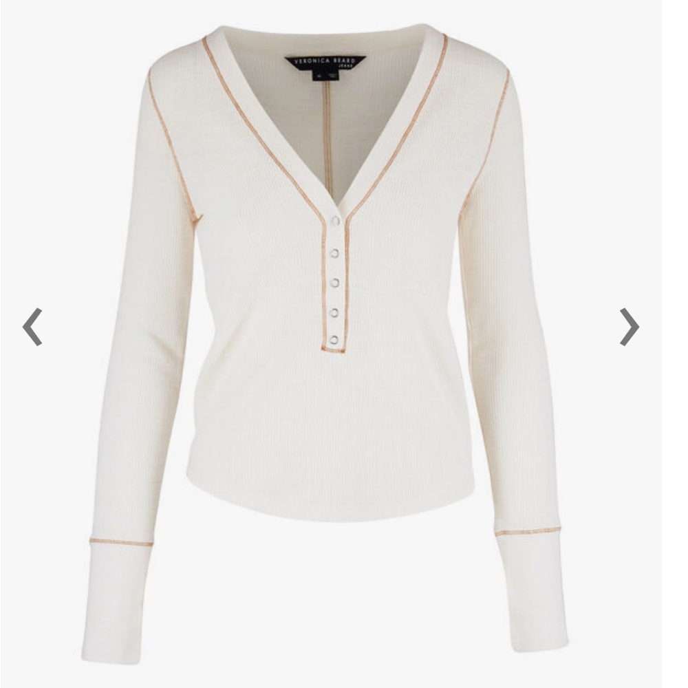 Veronica Beard Elma Henley White NWT size Medium